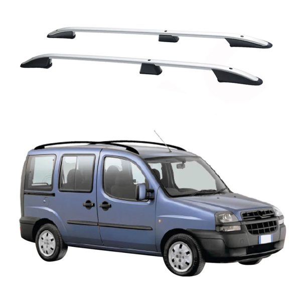 Barres De Toit Longitudinales Aluminium Argent Fiat Doblo