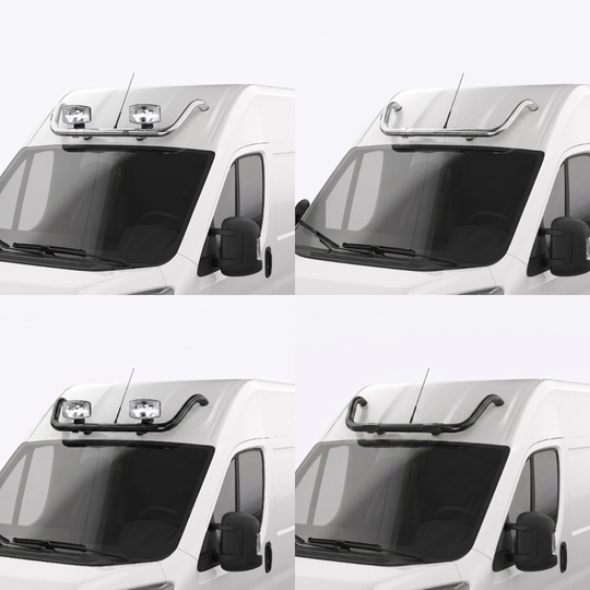 Rampe de toit Peugeot Boxer 2007-2024 H2 AISI304 sans LED - Noir ou Chromé