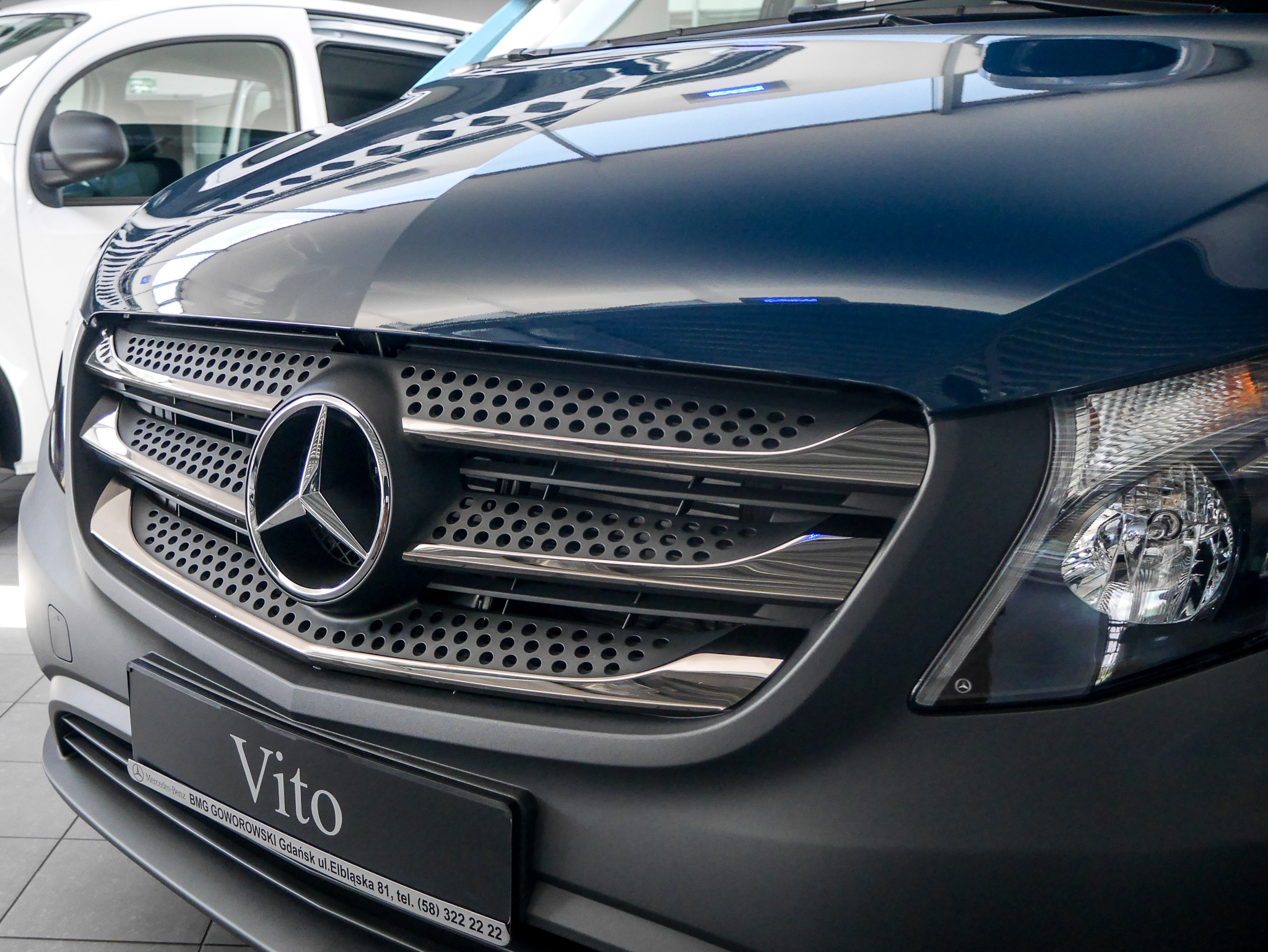 Lot de 5 calandres avant chromées en acier inoxydable pour Mercedes Benz Vito W447 2014