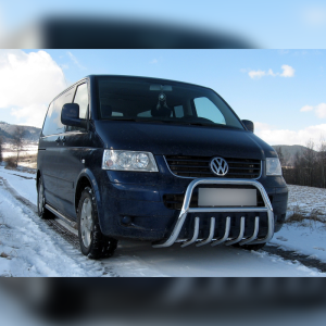 PARE-BUFFLE BAS INOX AVEC GRILLE SUR VOLKSWAGEN T5 2003-2015