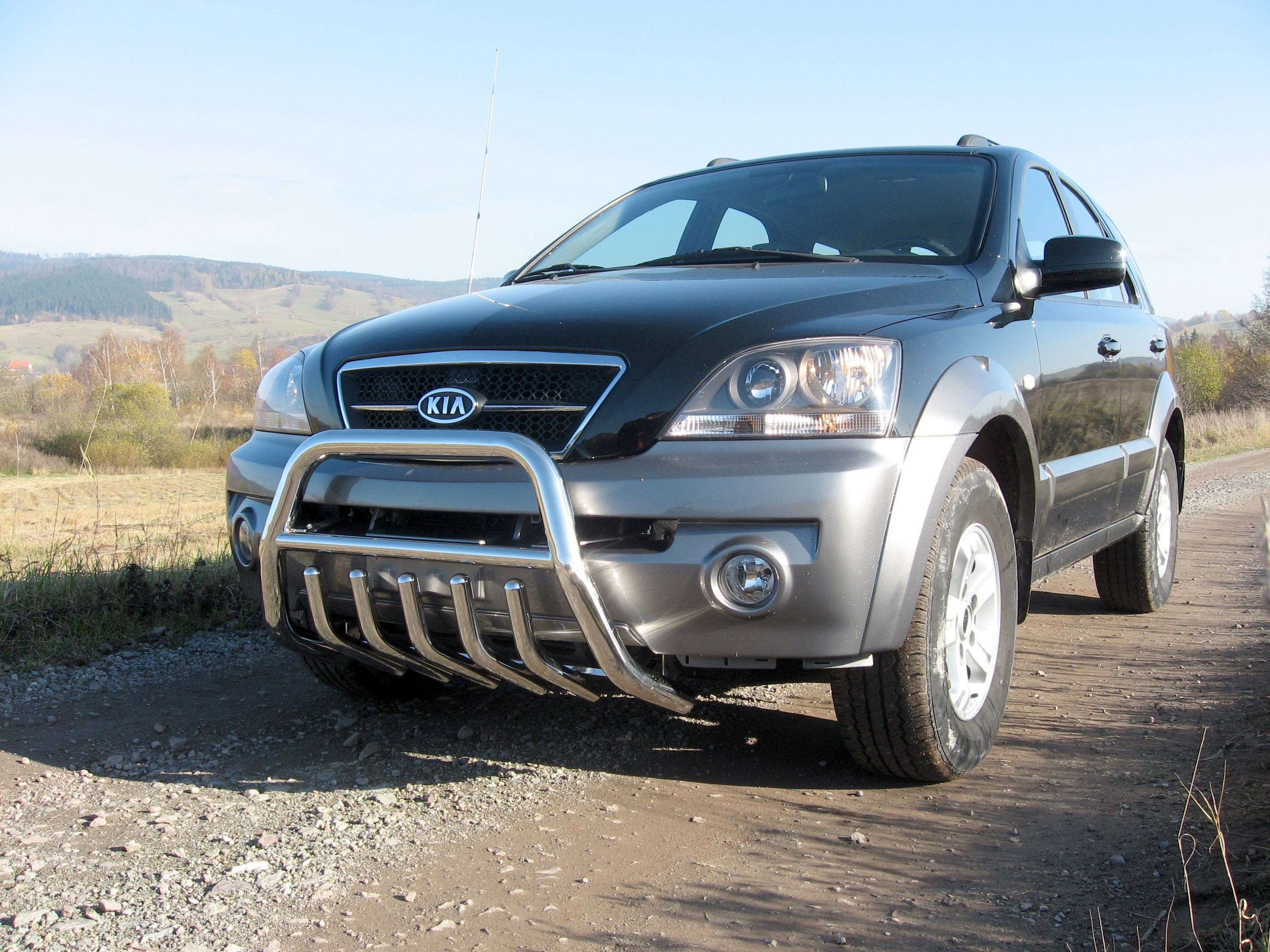 Pare Buffle Bas Avec Grille Sur Kia Sorento 2002 2005