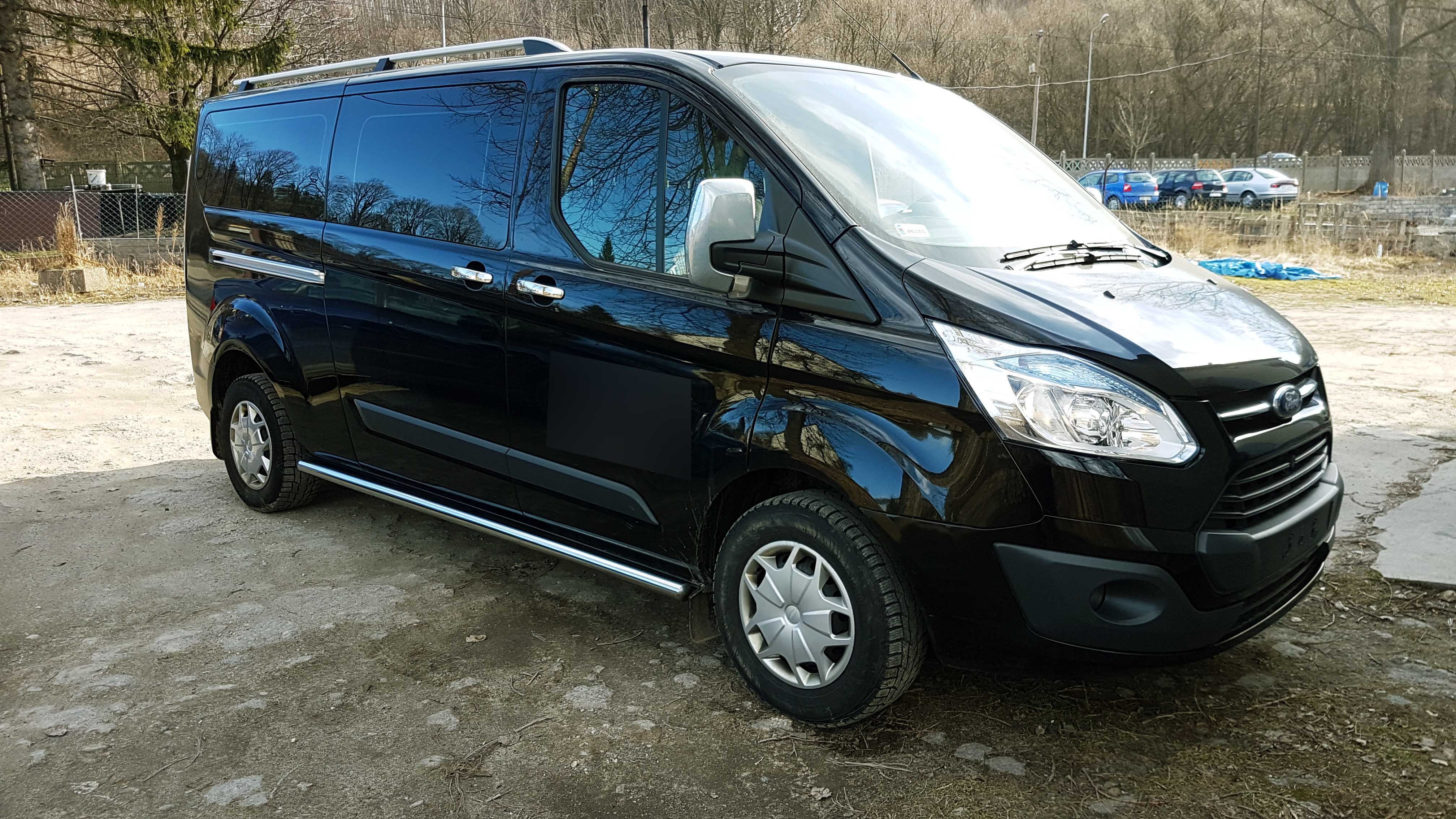 PROTECTIONS LATERALES INOX FORD POUR TRANSIT CUSTOM 2012