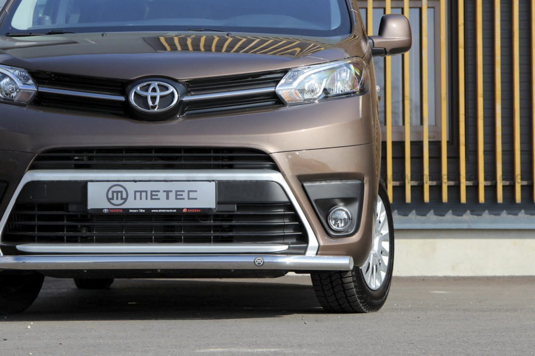 Protection de Pare-Chocs pour Toyota ProAce Verso 2016-26 L3 Inox dark chrome