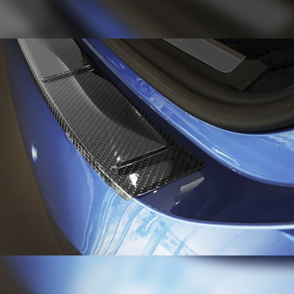'Ribs' Avisa Protection de seuil arrière inox noir compatible avec BMW X1 II F48 Paquet M 2015 
