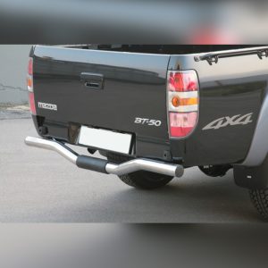 PROTECTION ARRIERE INOX SUR MAZDA BT50 DOUBLE CAB 2007-2009
