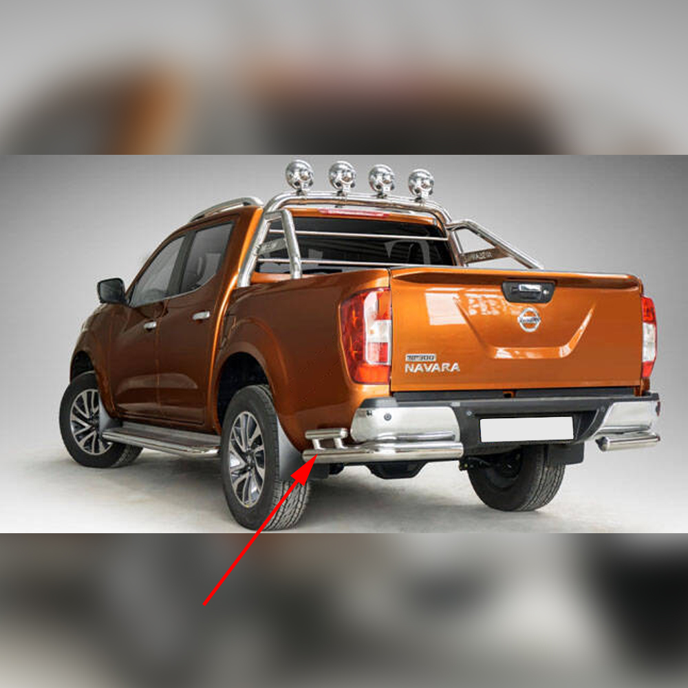Protection Coin Arriere Inox Sur Nissan Navara Np300 2015+
