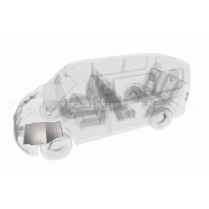 Carter moteur aluminium 5mm METEC réf 840402 sur Volkswagen T6.1 2021, vue de dessous