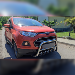 PARE-BUFFLE BAS INOX AVEC GRILLE DE PROTECTION SUR FORD ECOSPORT 2012-2017