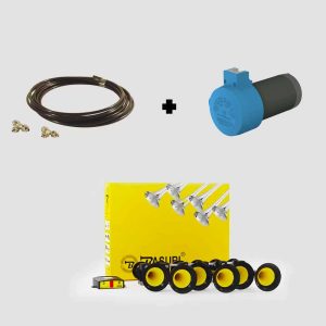 Kit Klaxon Basuri Camion À Air 6 Trompes, 31 Musiques + Compresseur M1 1Bar + Raccords, 12-24V