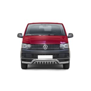 Barre sous Pare-Choc Homologué Inox Avec Plaque de Protection Sur Volkswagen T6 2015-2019