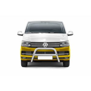 Pare-Buffle Homologué Inox Avec Barre Transerversale Sur Volkswagen T6 2015-2019