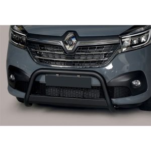 Pare Buffle Homologué Inox Avec Barre Renault Trafic 2019+ (Noir)