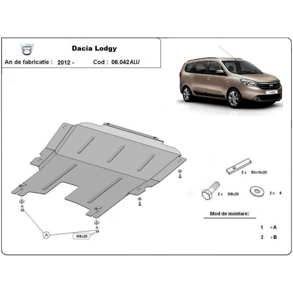 Aluminium Skid Plate Dacia Lodgy 2012-2023