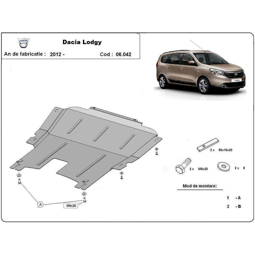 Steel Skid Plate Dacia Lodgy 2012-2023