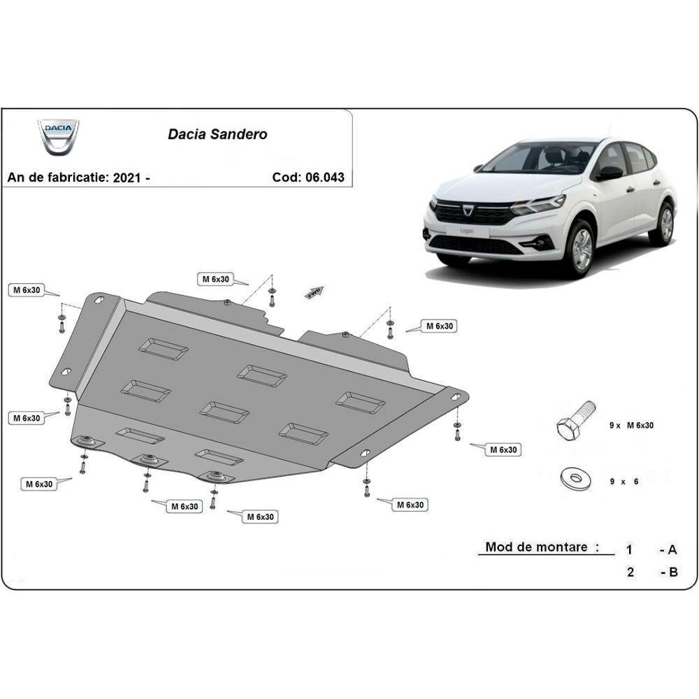 Steel Skid Plate Dacia Sandero 3 2021-2023