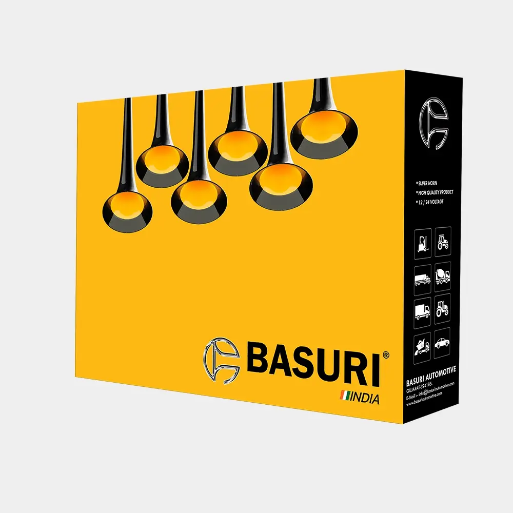 BASURI® Klaxon musical à air | 12/24 V | 130 dB | Version (Baby Shark 1.0)  31 mélodies super fortes (sons) 6 tuyaux (trompettes) avec contrôleur turbo