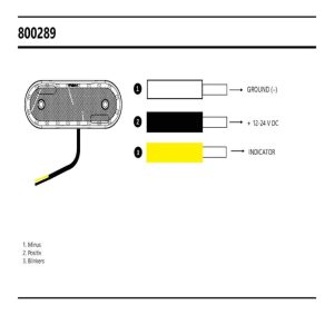 Feu de position latéral Led 12-24v,incl. Support d'angle