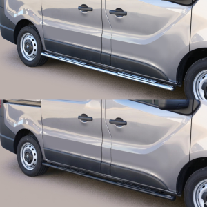 Marchepied latéral double fonction Renault Trafic L1 2014-2026 – Noir ou Chromé