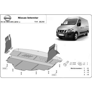 Steel Skid Plate Nissan Interstar 2010-2022
