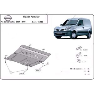 Steel Skid Plate Nissan Kubistar 2004-2008