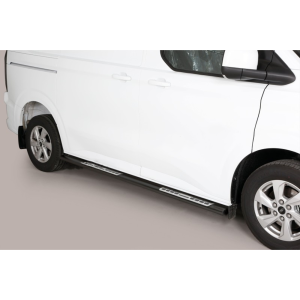 Marche-Pieds Latéraux  Dsp Inox  Ford Transit Custom 2024+ (L2) (Noir)
