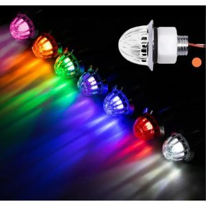 Ampoule LED Nedking Mini Watermelon Orange à lentille claire – Éclairage pour camion, utilitaire ou remorque