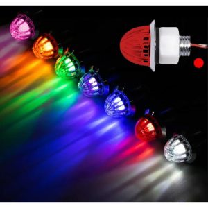 Ampoule LED Nedking Mini Watermelon rouge à lentille rouge – Éclairage pour camion, utilitaire ou remorque