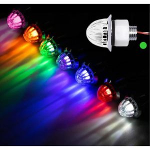 Ampoule LED Nedking Mini Watermelon vert clair à lentille claire – Éclairage pour camion, utilitaire ou remorque