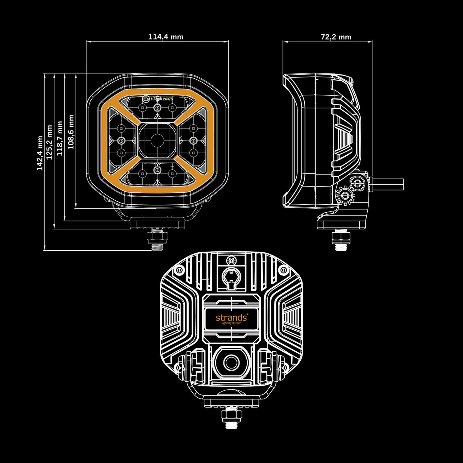 Feu de travail LED Strands Siberia X 70W – 5650 lm IP69K – Image 5