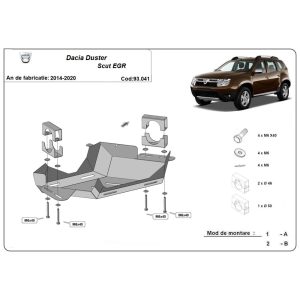 Plaque de protection EGR acier Dacia Duster 2014-2020