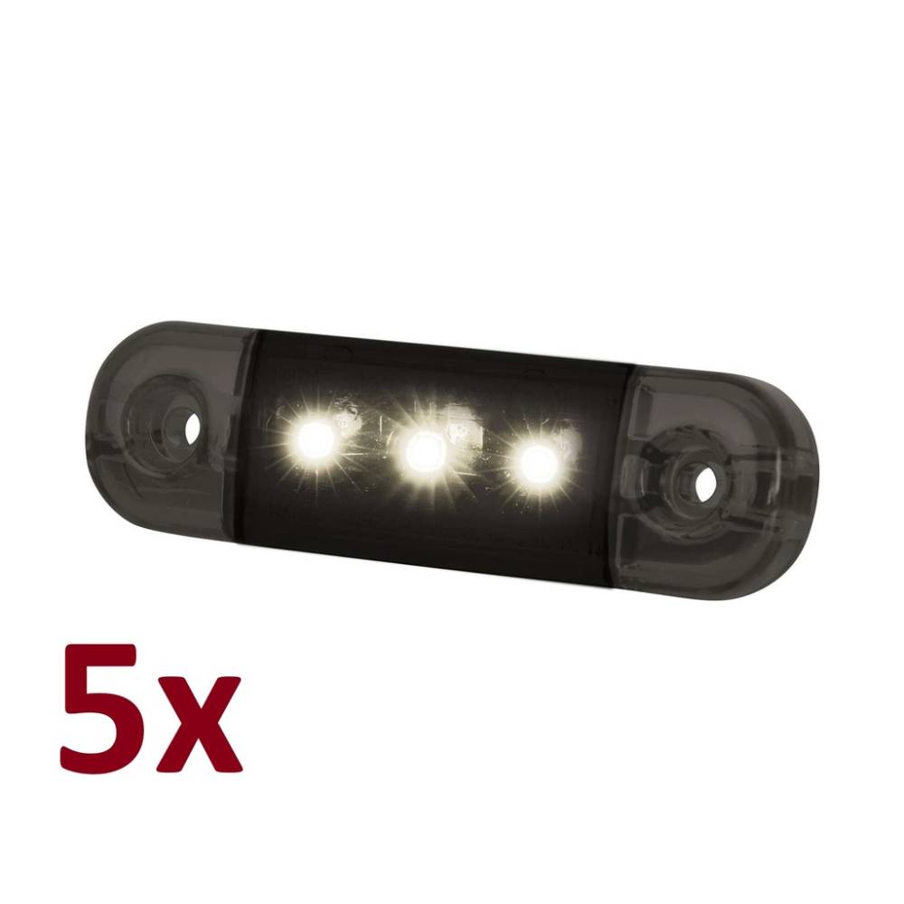 Détail des feux de position LED intégrés au pare-soleil pour utilitaire
