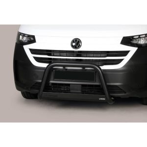 Bull Bar Transporter noir pour Volkswagen T7 2025, inox durable prêt à l’usage pro, design robuste homologué CE, installation simple pour utilitaire 2025, 2026.
