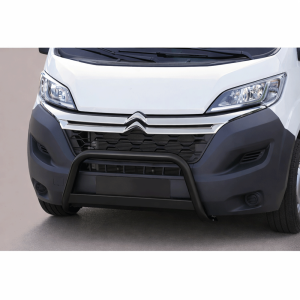 Pare-Buffle Homologué Inox Avec Barre Transversal Citroen Jumper 2014+ (Noir)