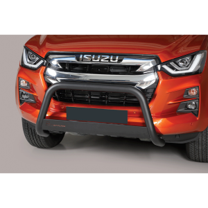 Pare-buffle Inox Homologué avec barre Isuzu D-Max 2020-2023 (Noir)