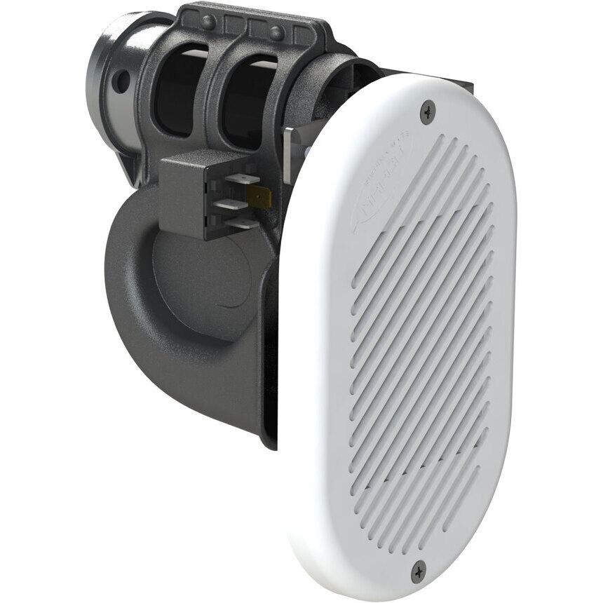 Trompe pneumatique encastrée HR1 – Grille, Grille Chromé ou Noir – 12V/24V – 120 dB – Image 4