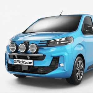 Rampe De Phare Inox Peugeot Expert 2024+ | AISI304 Ø60 mm — 3 porte‑lampes