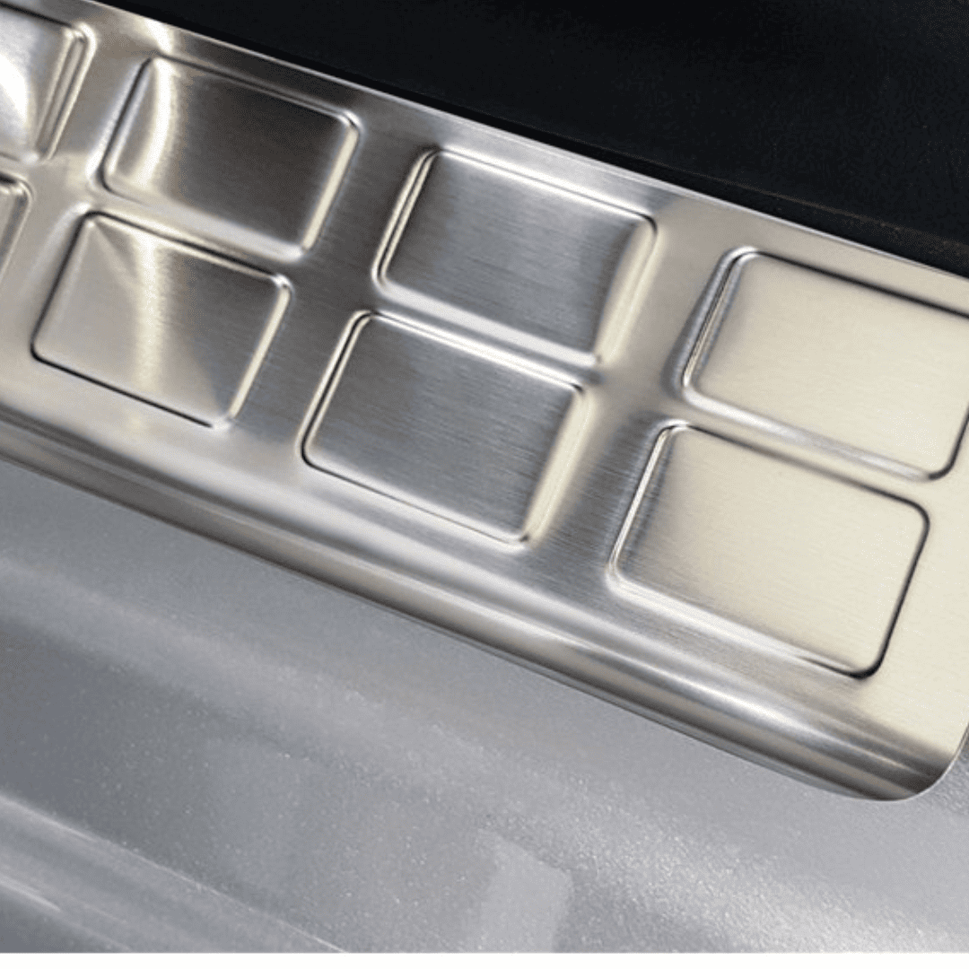 Baguettes de Seuil Fiat Scudo 2022+ Avant — Acier Inoxydable Argent Brossé 30 cm – Image 2