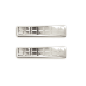 Baguettes de seuil de porte avant Fiat Scudo III 507 2022+ acier inoxydable argent brossé 30 cm
