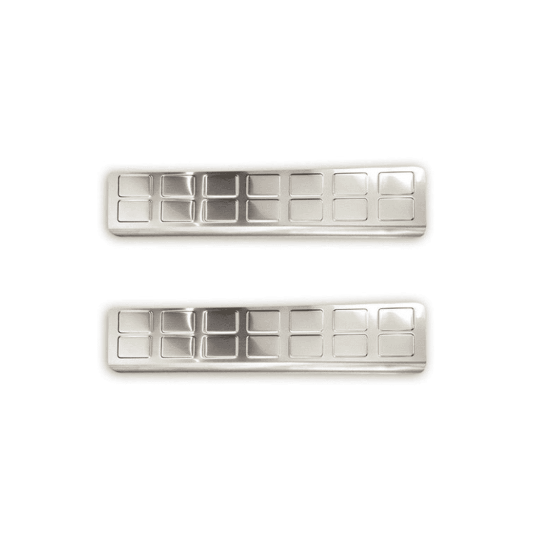 Baguettes de seuil de porte avant Fiat Scudo III 507 2022+ acier inoxydable argent brossé 30 cm