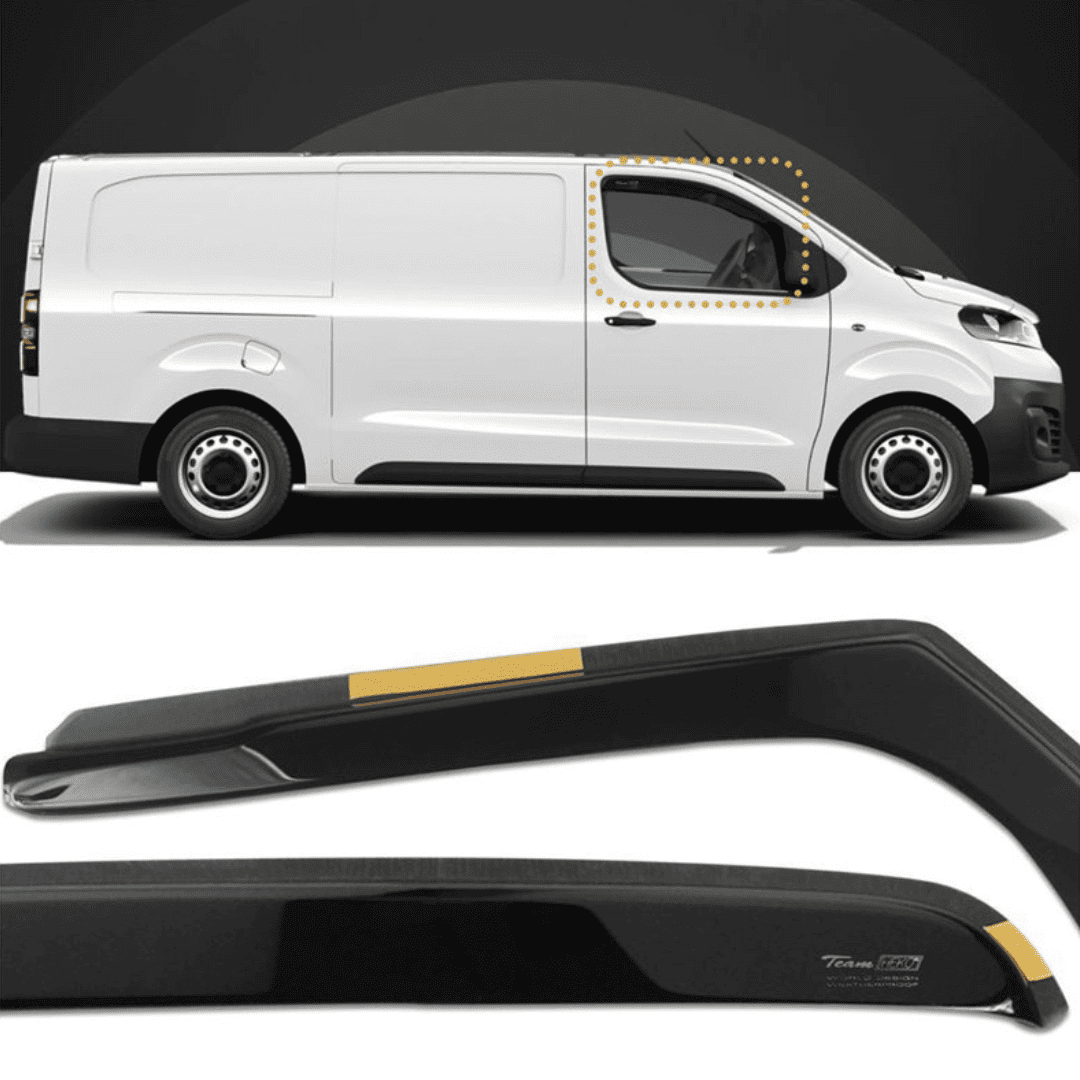 Déflecteurs de Vitres Fiat Scudo 2022+ Latérales Avant — Noir Fumé Translucide TÜV – Image 2