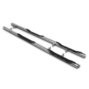 Marchepieds latéraux Fiat Scudo Long L2/L3 2022+ acier chromé Ø80 mm 4 marches 245 cm