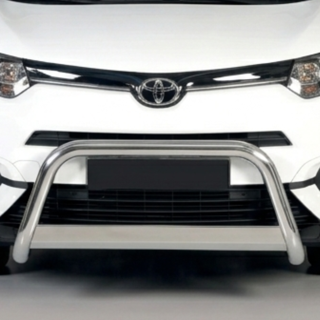 Pare-buffle avant Misutonida noir et chromé sur Toyota Proace City Verso, vue avant