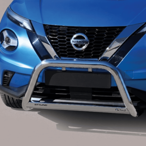 Pare-buffle Nissan Juke 2020+ bull bar inox Ø63 mm chromé noir homologué CEE