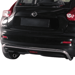 Protection arrière Nissan Juke 2010-2019 barre inox Ø50 mm certifié TÜV finition poli Noir miroir