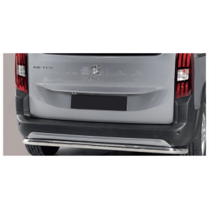 Protection arrière Misutonida noir et chromé sur Peugeot Partner, vue arrière