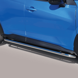 Protection latérale Nissan Juke 2020+ profil ovale inox chromé noir certifiée TÜV
