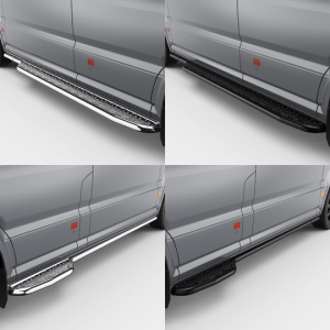 Marchepied latéral Tour Volkswagen Crafter 2017+ empattement moyen 3640 mm – Noir ou Chromé