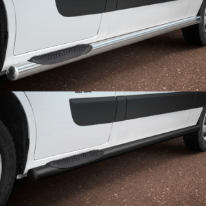 Marchepieds latéraux avec revêtement plastique Renault Master L2 2010-2019 – Noir ou Chromé