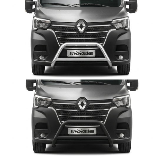 Pare-buffle avant avec barre transversale – Renault Master 2019-2024 – Noir ou Chromé