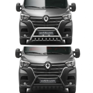 Pare-buffle avant avec grille – Renault Master 2019-2024 – Noir ou Chromé